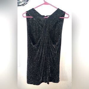 Black Sequin Micheal Kors Drop Tank